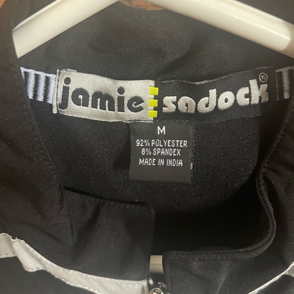 JAMIE SADOCK women’s size M  sleeveless golf top black/white/silver - Picture 4 of 4